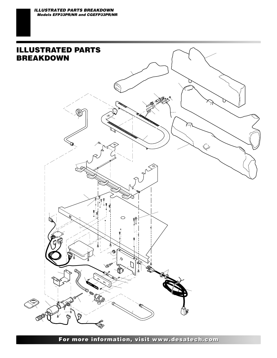 Illustrated parts breakdown | Desa CGEFP33NR User Manual | Page 32 / 44