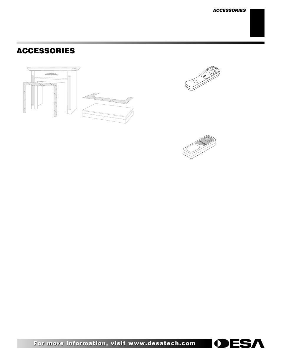 Accessories, Continued | Desa VYGF33NRB User Manual | Page 35 / 40