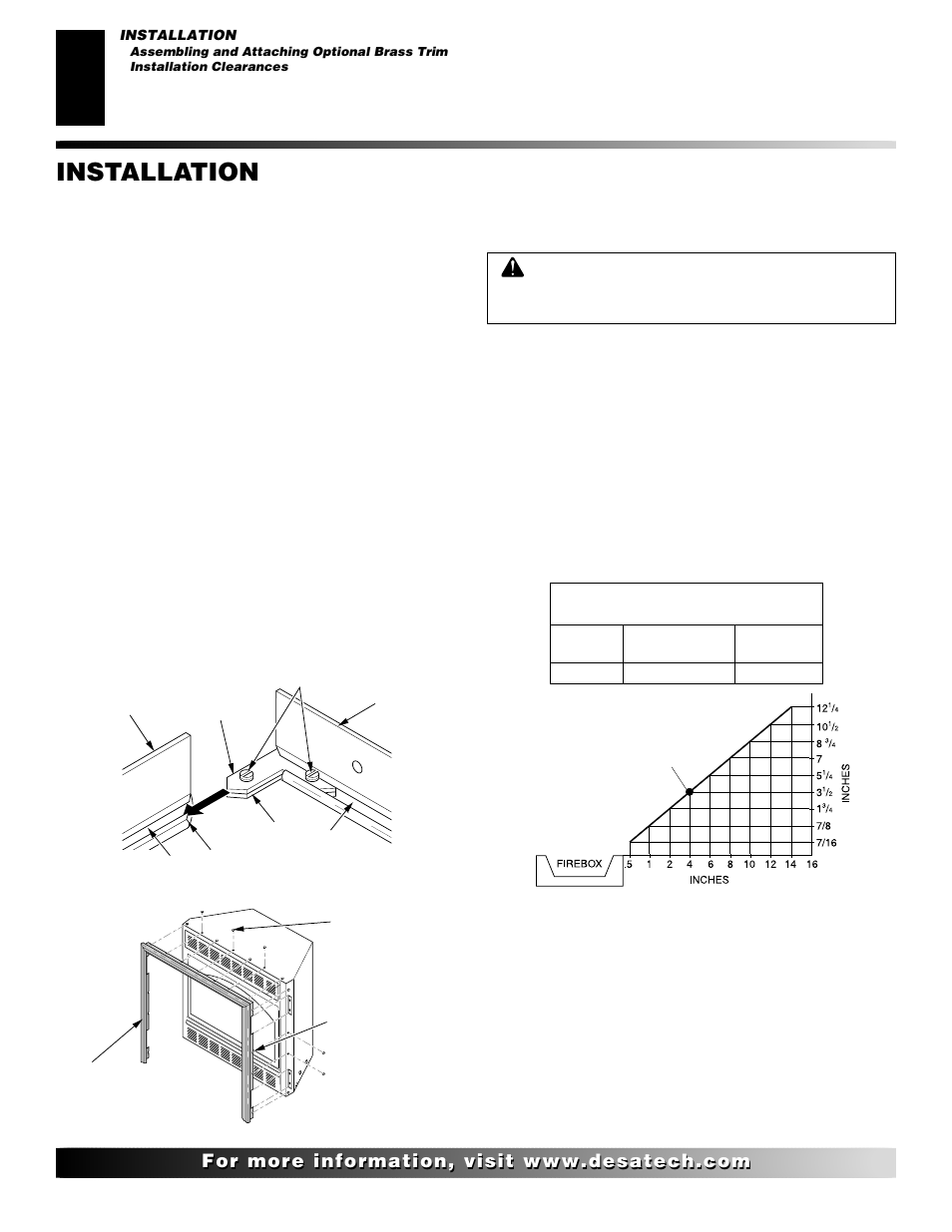 Installation, Continued | Desa VYGF33NRB User Manual | Page 8 / 40