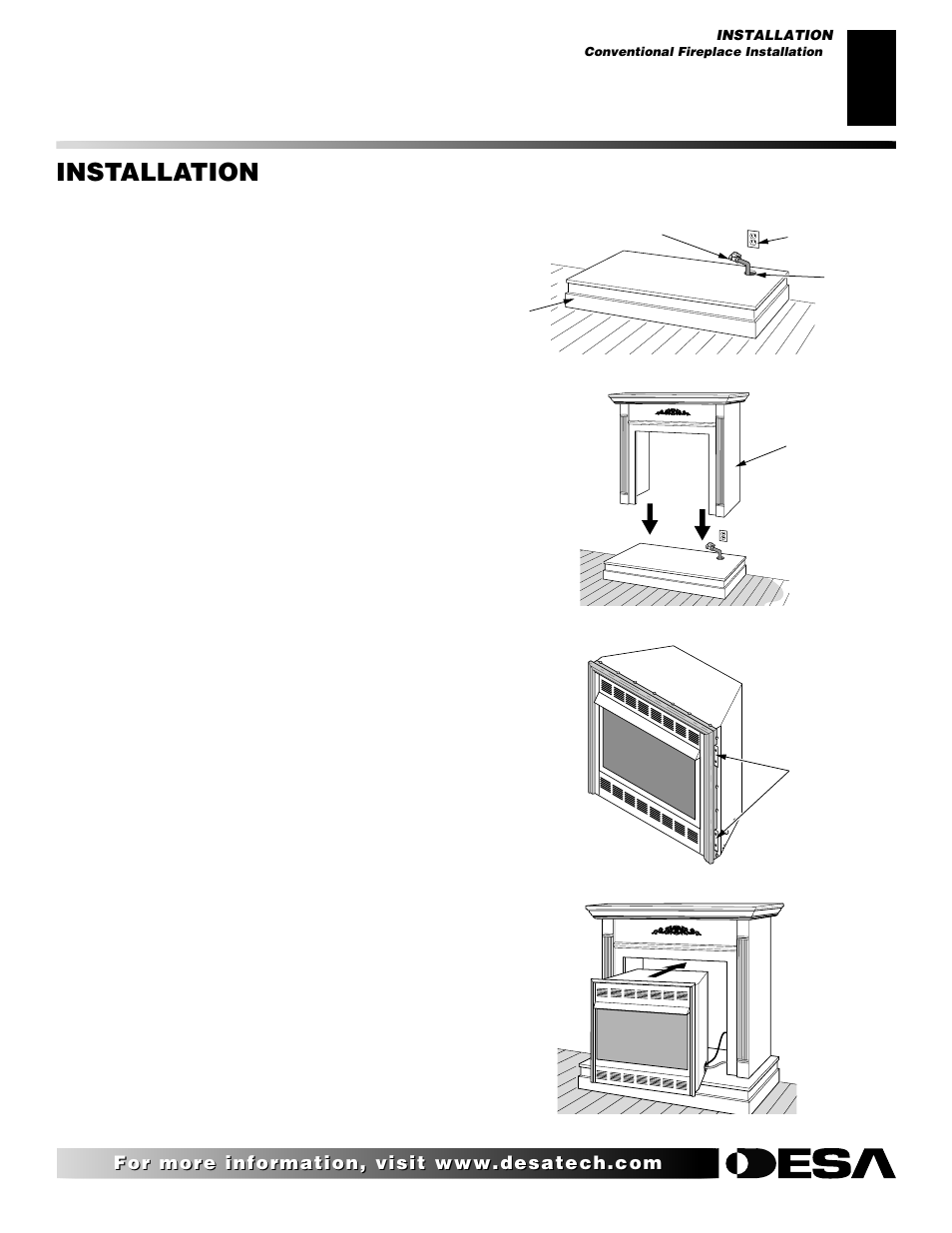 Installation, Continued | Desa VYGF33NRB User Manual | Page 9 / 40