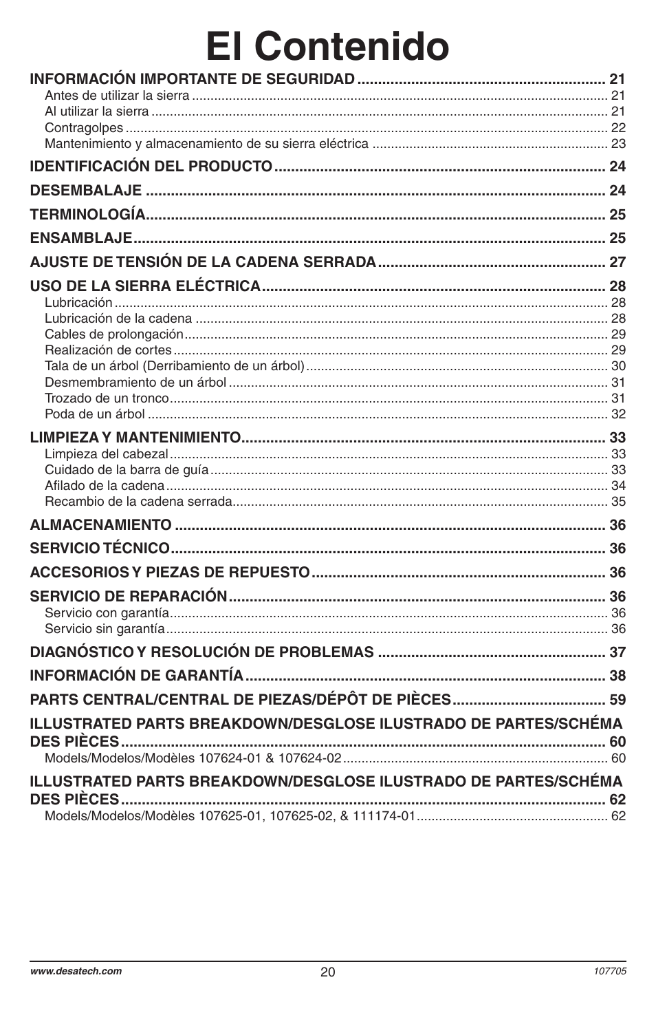 Desa 11174-01 User Manual | Page 22 / 68