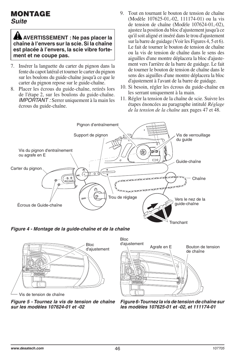 Montage, Suite | Desa 11174-01 User Manual | Page 48 / 68