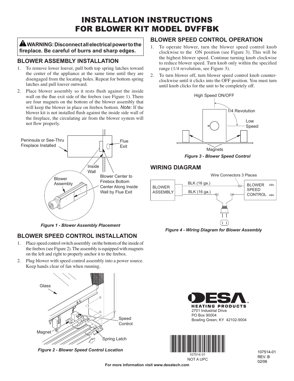 Desa DVFFBK User Manual | 1 page