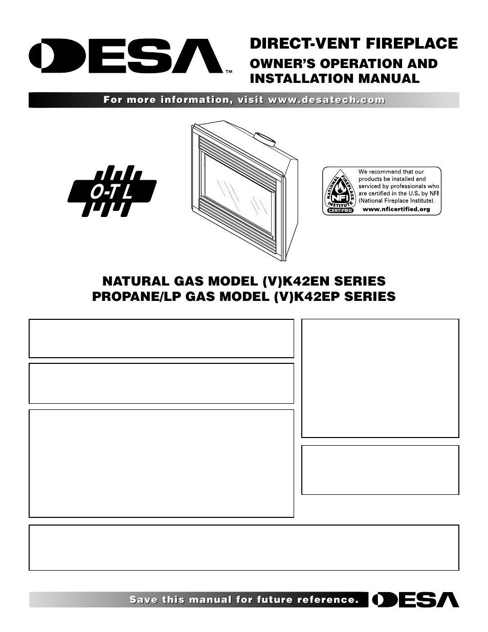 Desa (V)K42EN SERIES User Manual | 38 pages