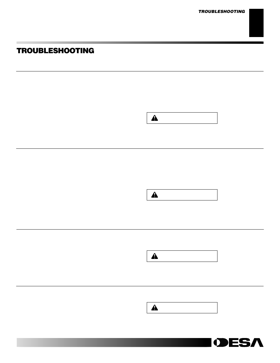Troubleshooting, Continued | Desa BY35CEH User Manual | Page 7 / 26