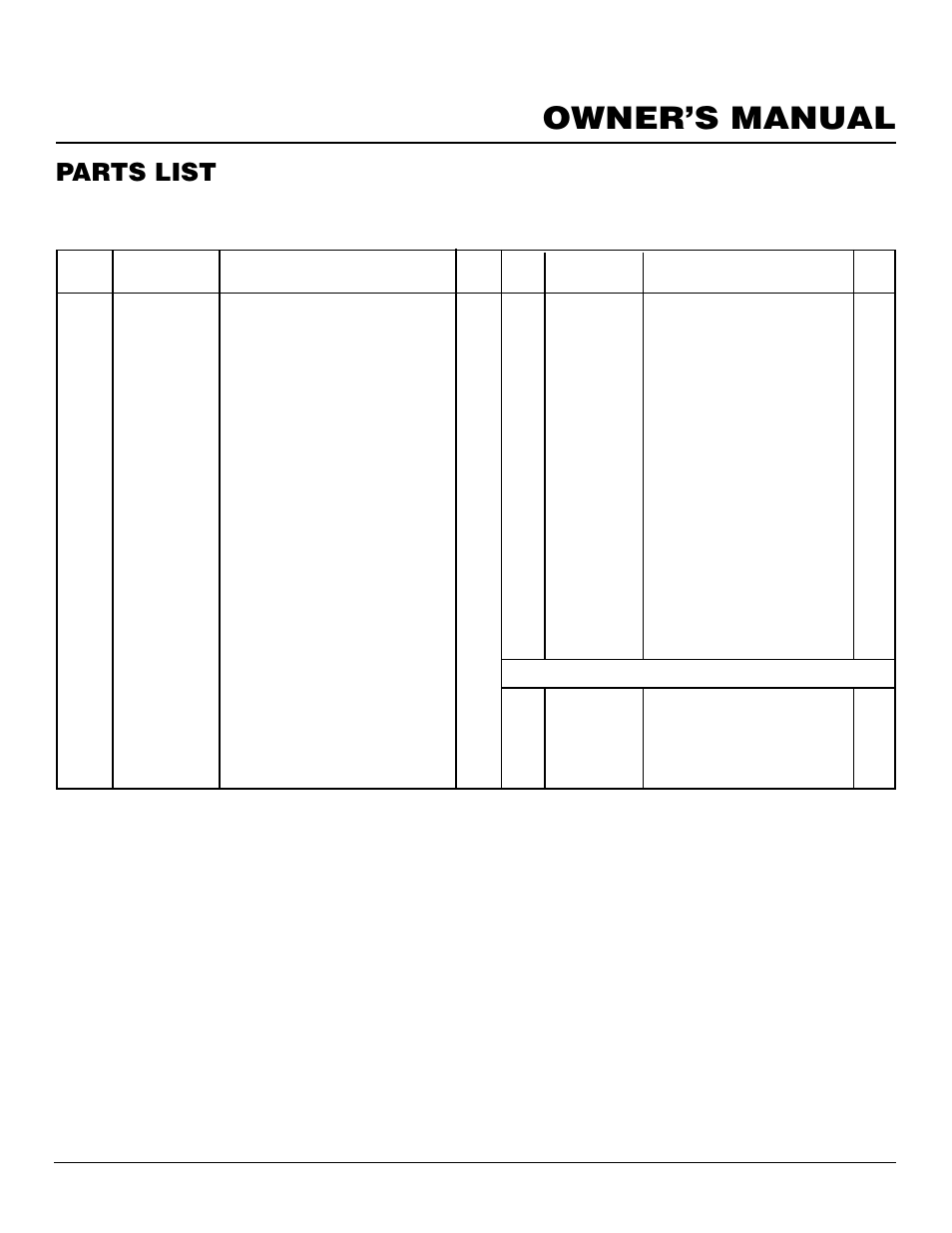 Owner’s manual, Parts list, Cgcf26tpa | Desa CGCF26TPA User Manual | Page 21 / 24