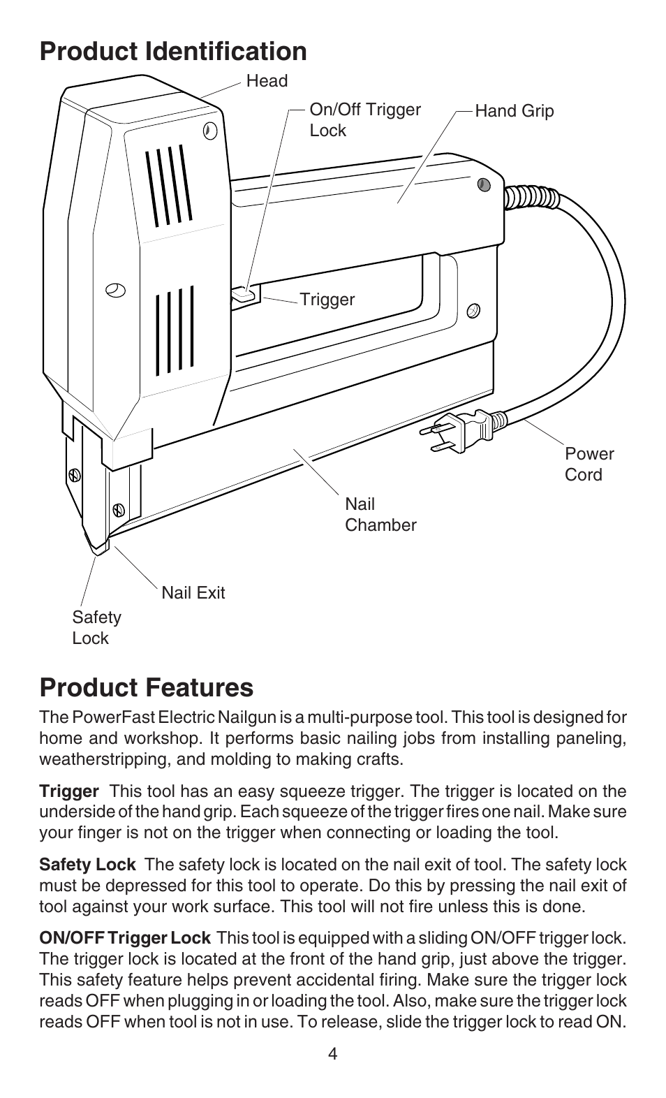 Product identification, Product features | Desa 32003 User Manual | Page 4 / 8