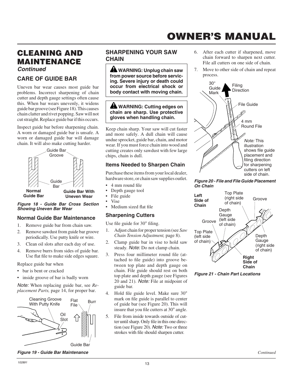 Owner’s manual, Cleaning and maintenance, Continued | Desa Remington 100271-01 User Manual | Page 15 / 74