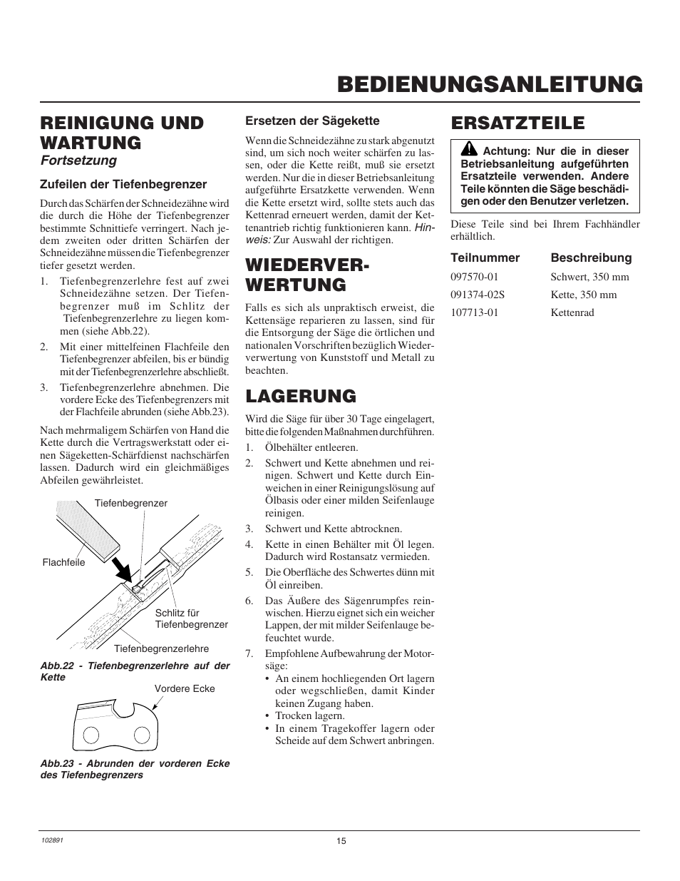 Bedienungsanleitung, Reinigung und wartung, Lagerung | Ersatzteile, Wiederver- wertung | Desa Remington 100271-01 User Manual | Page 69 / 74