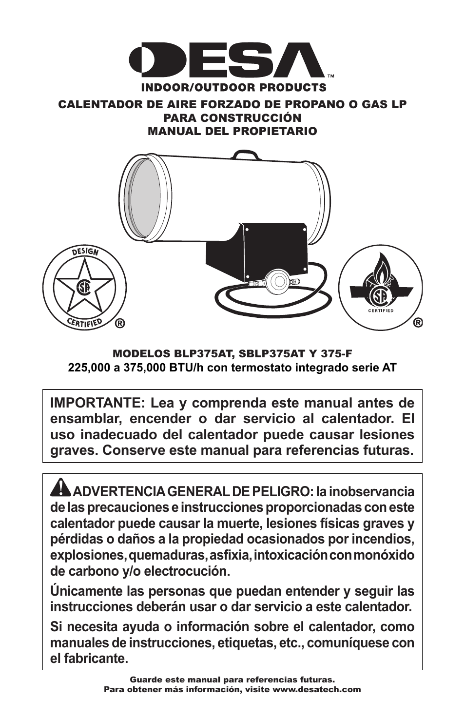 Desa 375-F User Manual | Page 13 / 36