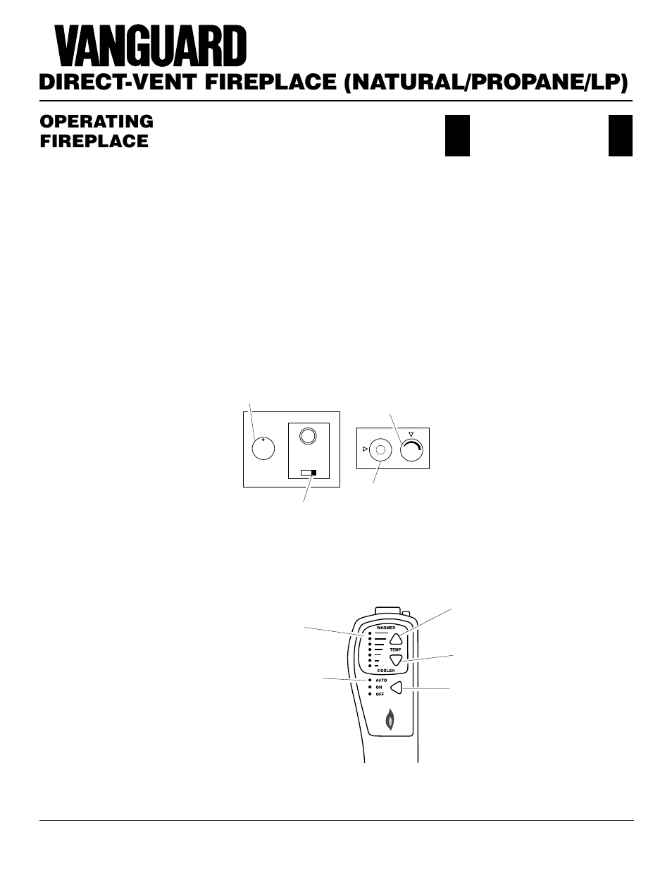 Direct-vent fireplace (natural/propane/lp), Operating fireplace, Continued | Operating optional blower accessory, Ghrc series operation, Ghrcta series operation | Desa BHDV37NC User Manual | Page 26 / 40