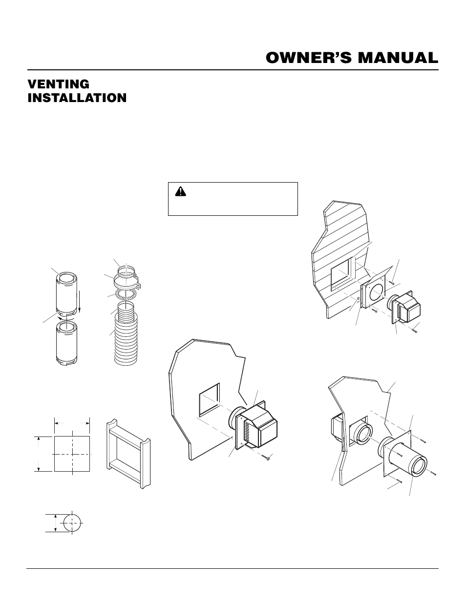 Owner’s manual, Venting installation, Continued | Desa BHDV37NC User Manual | Page 9 / 40