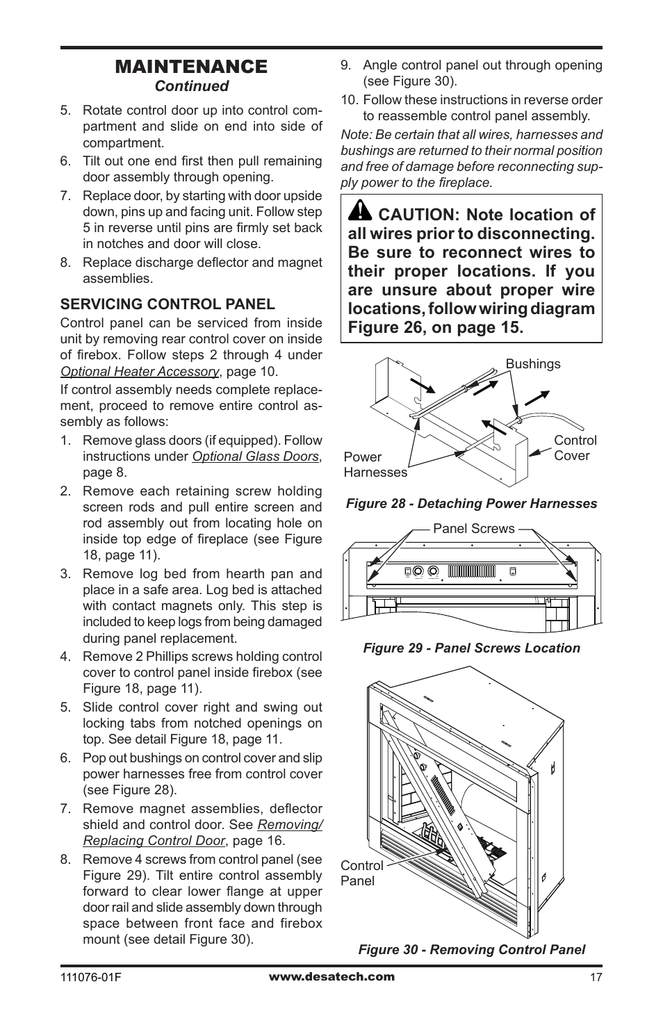 Maintenance | Desa E36L User Manual | Page 17 / 28