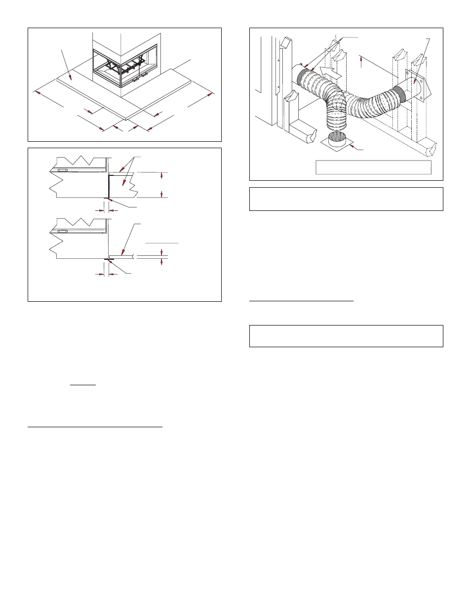 Outside air kit installation, Gas line installation | Desa VPN36 3-SIDED User Manual | Page 6 / 14