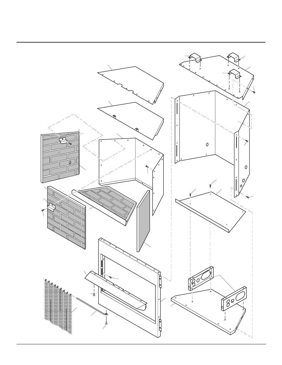 Unvented (vent-free) logmate™ firebox vanguard, Illustrated parts breakdown, Fb36nca and fb42nc | Desa FB36NCA User Manual | Page 14 / 20