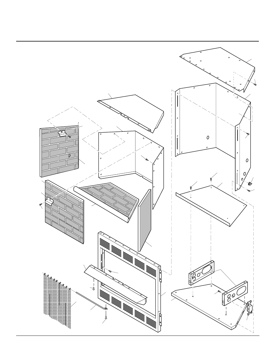 Unvented (vent-free) logmate™ firebox vanguard, Illustrated parts breakdown, Fb36ca and fb42c | Desa FB36NCA User Manual | Page 16 / 20