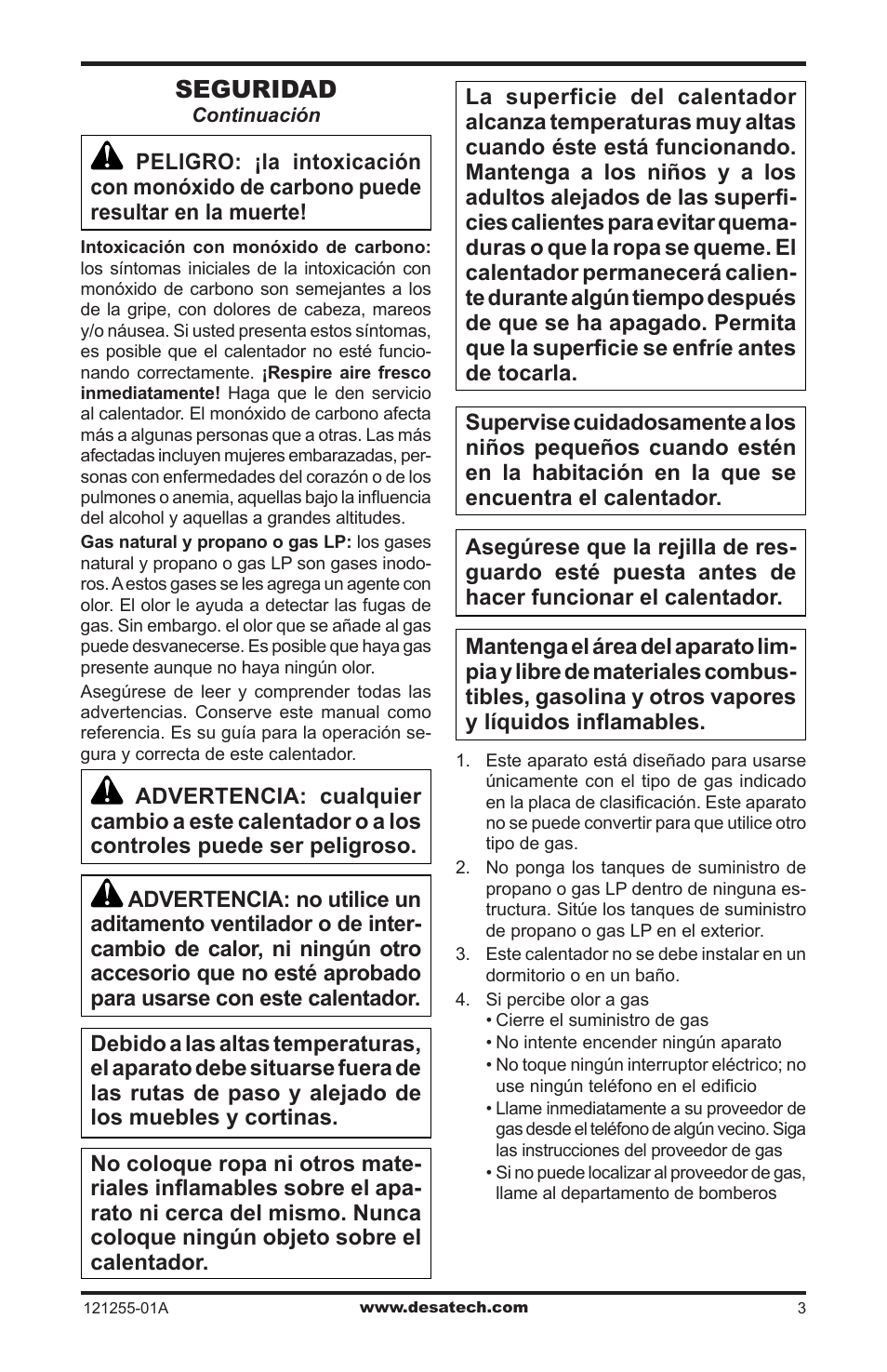 Seguridad | Desa LCR26PT User Manual | Page 29 / 56