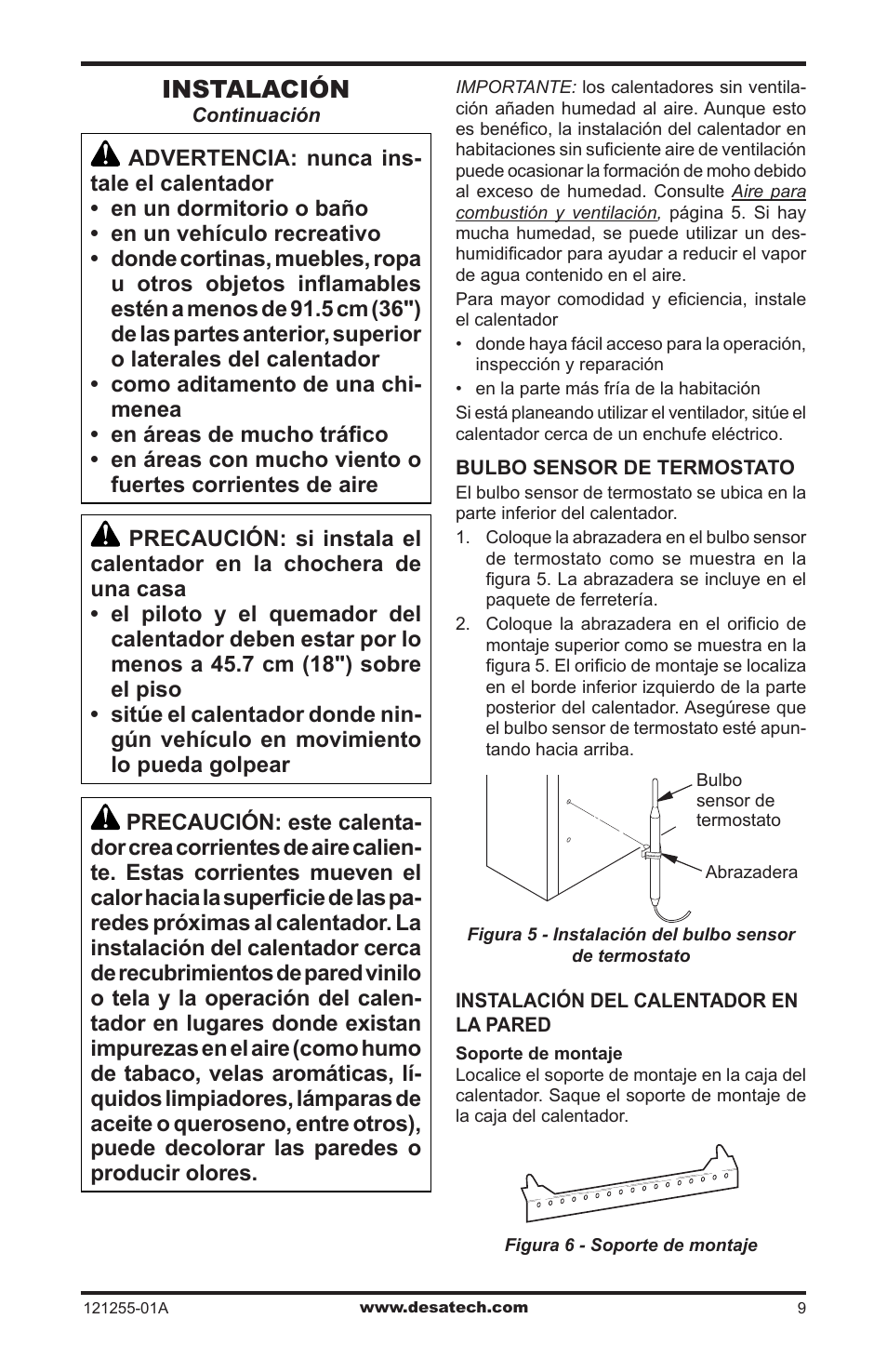 Instalación | Desa LCR26PT User Manual | Page 35 / 56