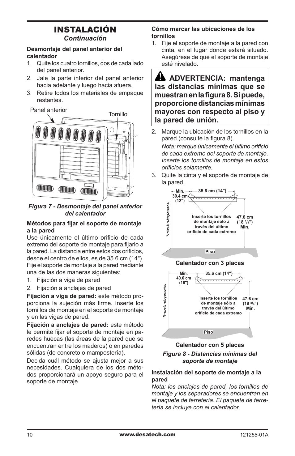 Instalación, Continuación | Desa LCR26PT User Manual | Page 36 / 56