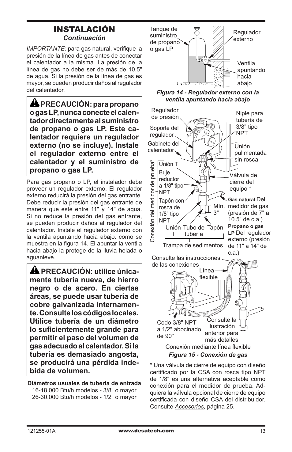 Instalación | Desa LCR26PT User Manual | Page 39 / 56
