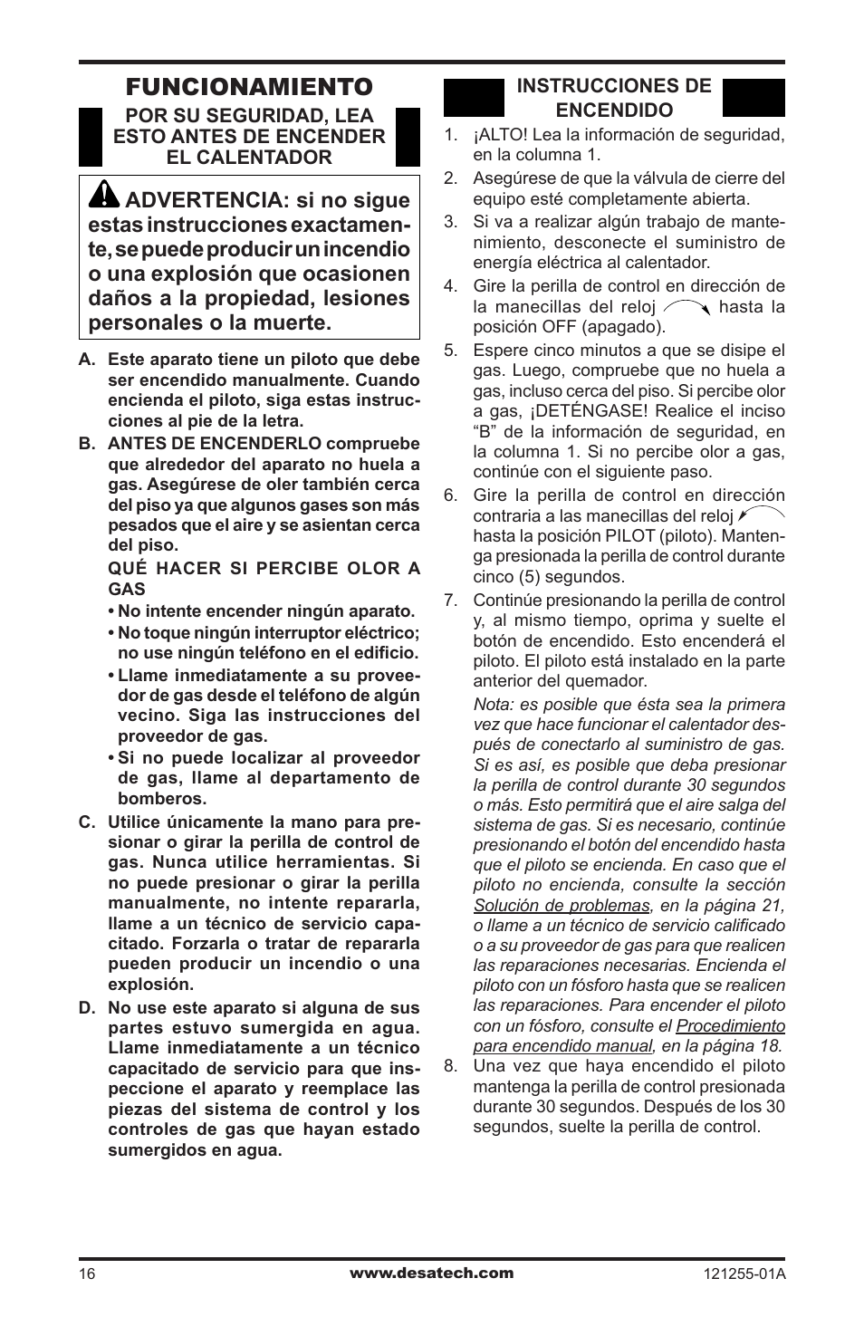 Funcionamiento | Desa LCR26PT User Manual | Page 42 / 56