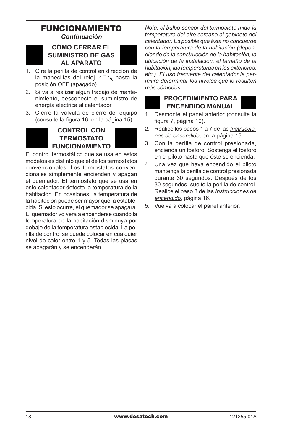 Funcionamiento | Desa LCR26PT User Manual | Page 44 / 56