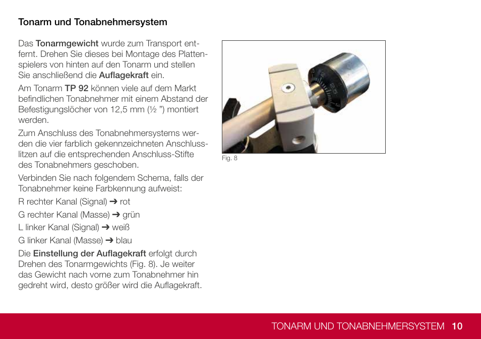 THORENS TD 1600 Fully Manual Two-Speed Stereo Turntable (High Gloss Walnut) User Manual | Page 10 / 102