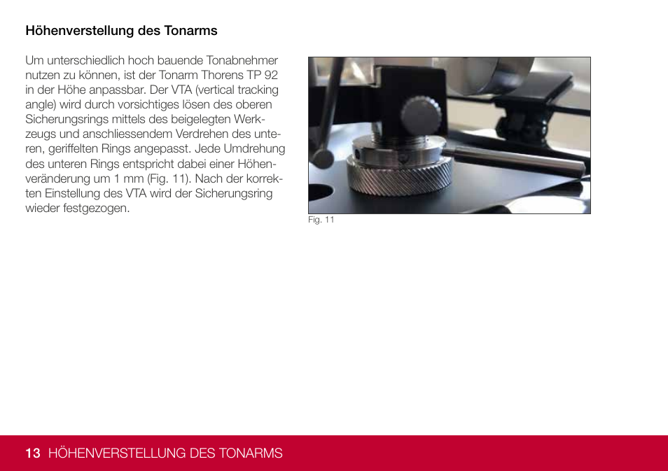 THORENS TD 1600 Fully Manual Two-Speed Stereo Turntable (High Gloss Walnut) User Manual | Page 13 / 102