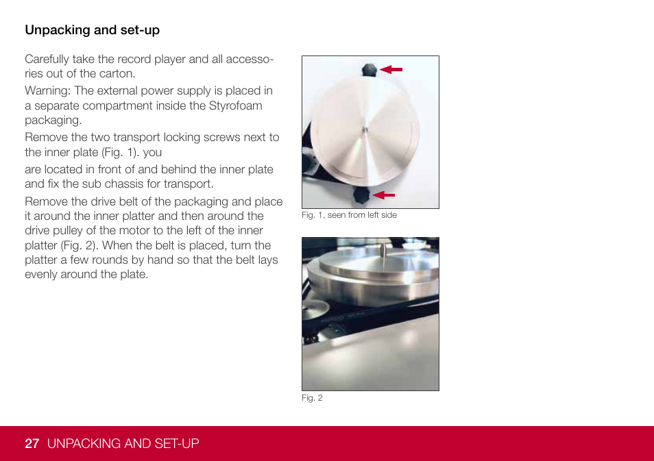 THORENS TD 1600 Fully Manual Two-Speed Stereo Turntable (High Gloss Walnut) User Manual | Page 27 / 102