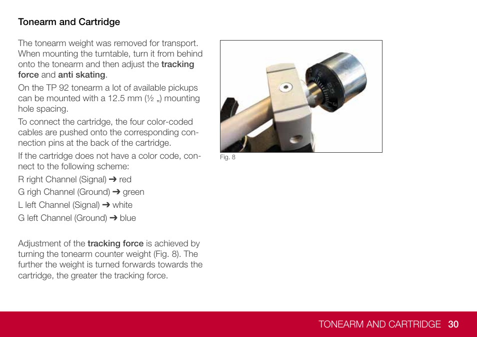 THORENS TD 1600 Fully Manual Two-Speed Stereo Turntable (High Gloss Walnut) User Manual | Page 30 / 102