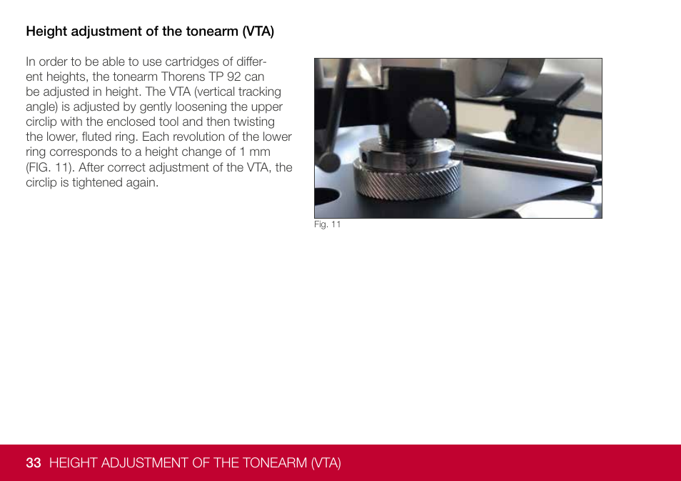 THORENS TD 1600 Fully Manual Two-Speed Stereo Turntable (High Gloss Walnut) User Manual | Page 33 / 102