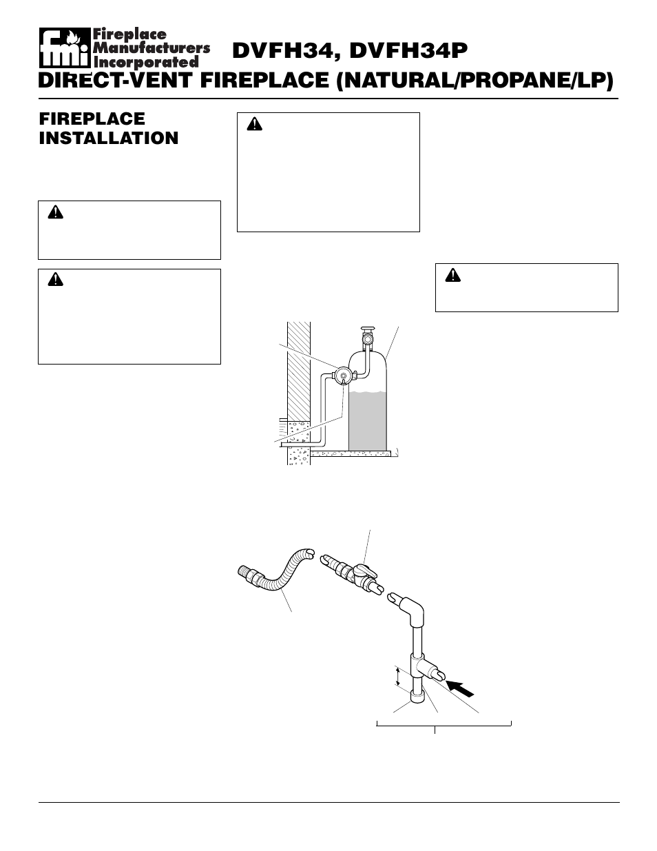 Fireplace installation | Desa DVFH34P User Manual | Page 18 / 40