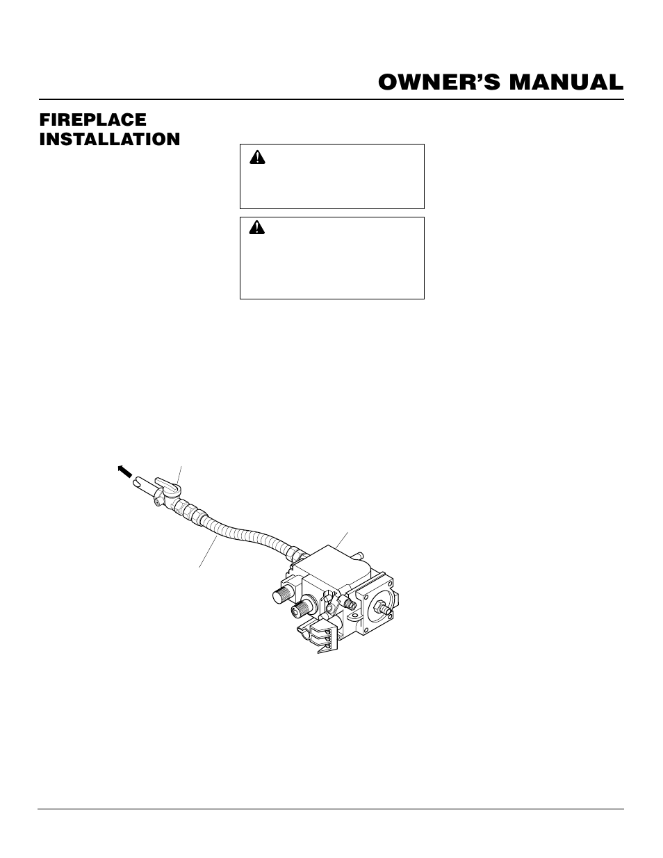Owner’s manual, Fireplace installation, Continued | Desa DVFH34P User Manual | Page 19 / 40
