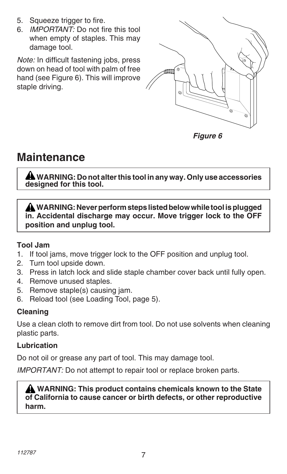 Maintenance | Desa HH34392 User Manual | Page 7 / 8