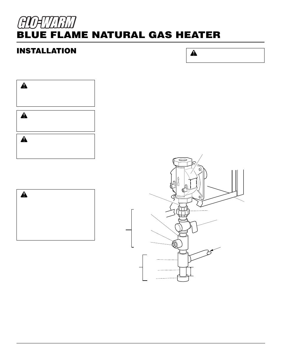 Blue flame natural gas heater, Installation, Continued | Desa FGH-30NGB User Manual | Page 10 / 24