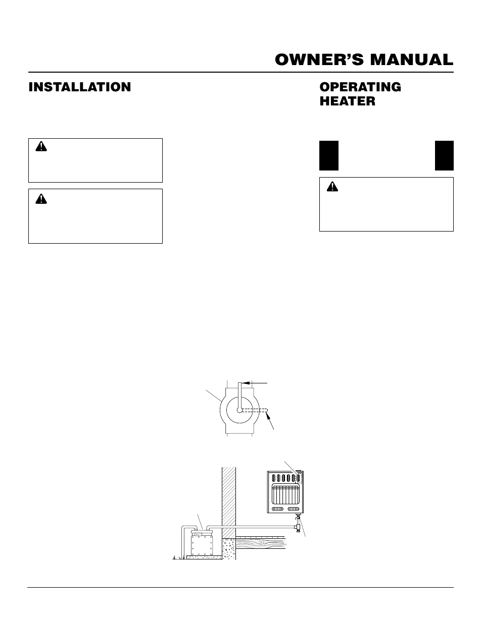 Owner’s manual, Installation, Operating heater | Continued | Desa FGH-30NGB User Manual | Page 11 / 24