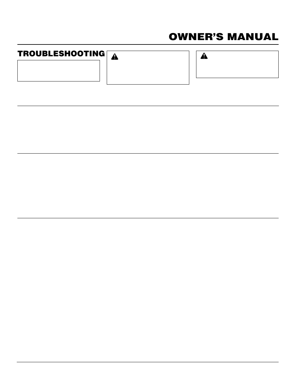 Owner’s manual, Troubleshooting | Desa FGH-30NGB User Manual | Page 15 / 24