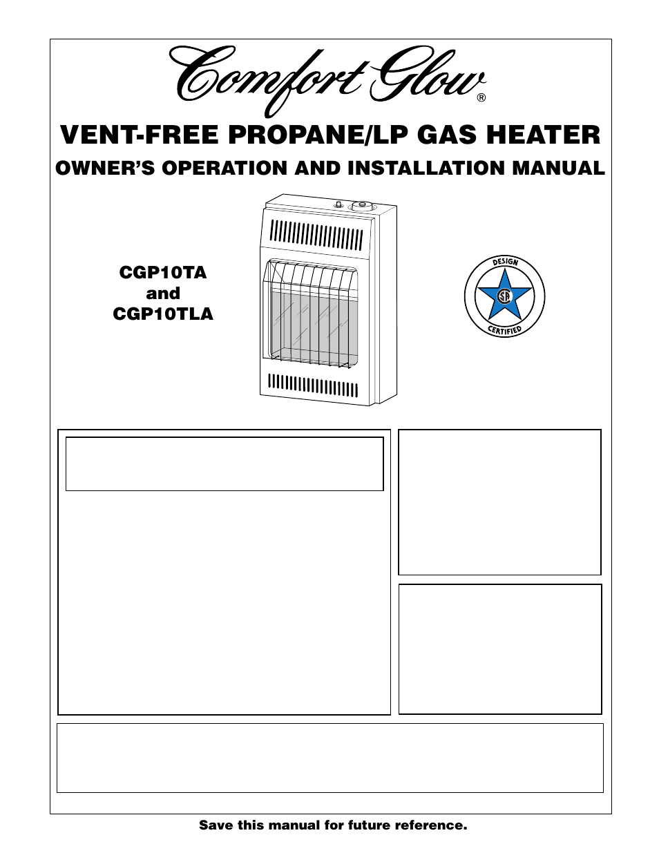 Desa CGP10TA User Manual | 20 pages