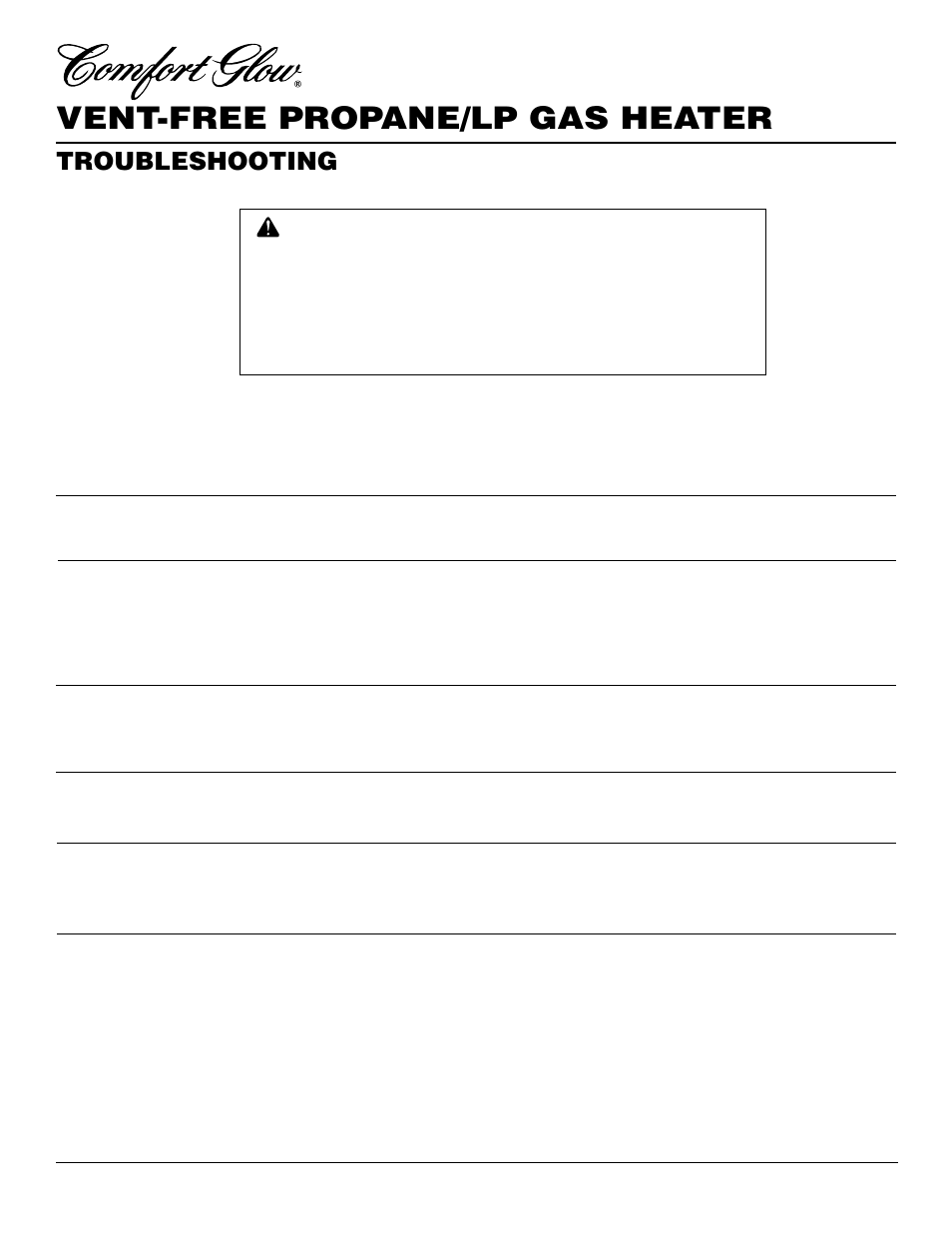 Vent-free propane/lp gas heater, Troubleshooting, Continued | Desa CGP10TA User Manual | Page 16 / 20
