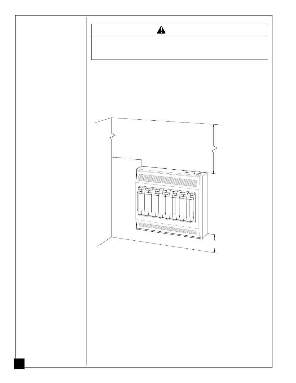 Installing to wall, Caution | Desa CGN18B User Manual | Page 10 / 32