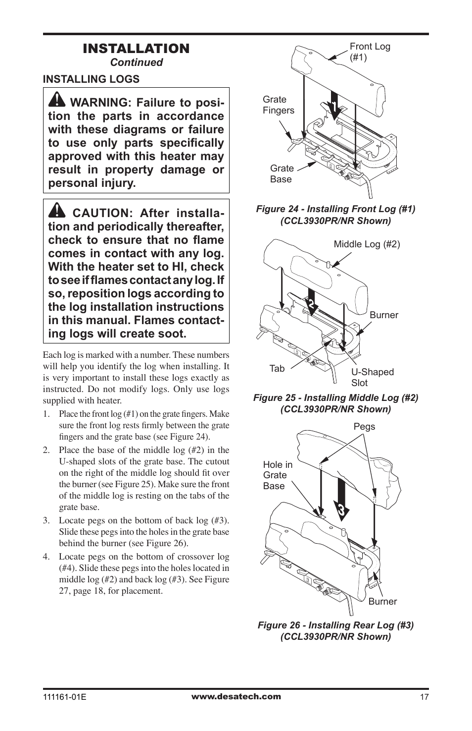 Installation | Desa CCL3018NR  EN User Manual | Page 17 / 36