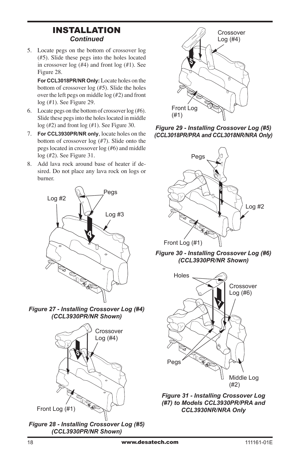 Installation | Desa CCL3018NR  EN User Manual | Page 18 / 36