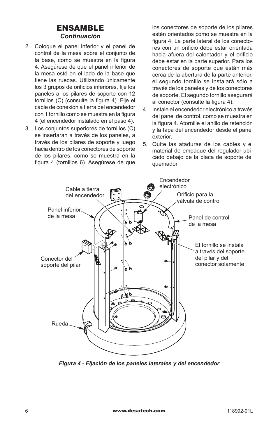Ensamble | Desa Td101 User Manual | Page 22 / 52