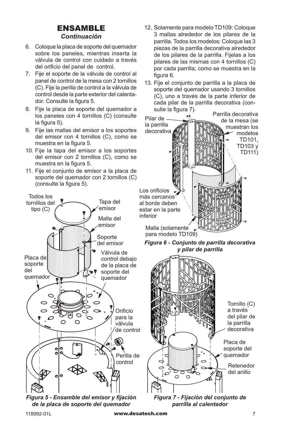 Ensamble | Desa Td101 User Manual | Page 23 / 52