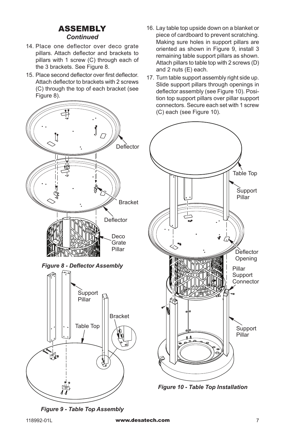 Assembly | Desa Td101 User Manual | Page 7 / 52