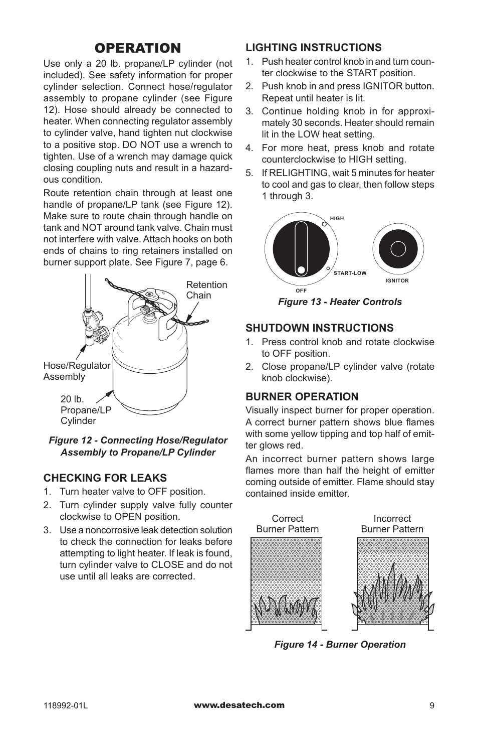 Operation | Desa Td101 User Manual | Page 9 / 52