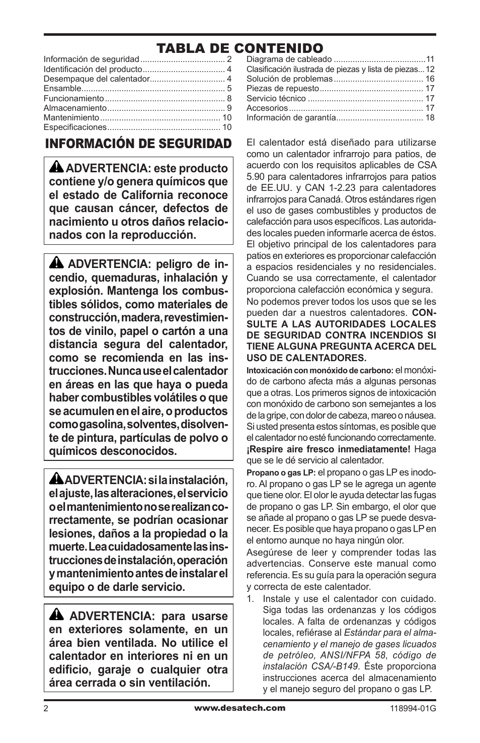 Desa TD100 User Manual | Page 18 / 52