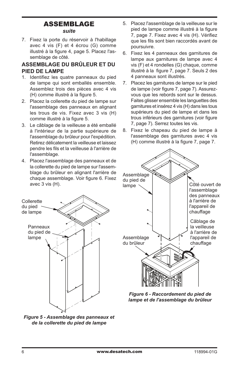 Assemblage | Desa TD100 User Manual | Page 40 / 52