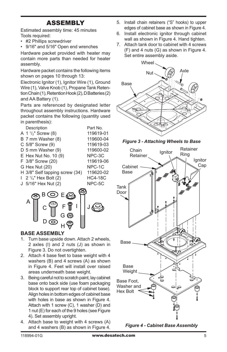 Assembly | Desa TD100 User Manual | Page 5 / 52