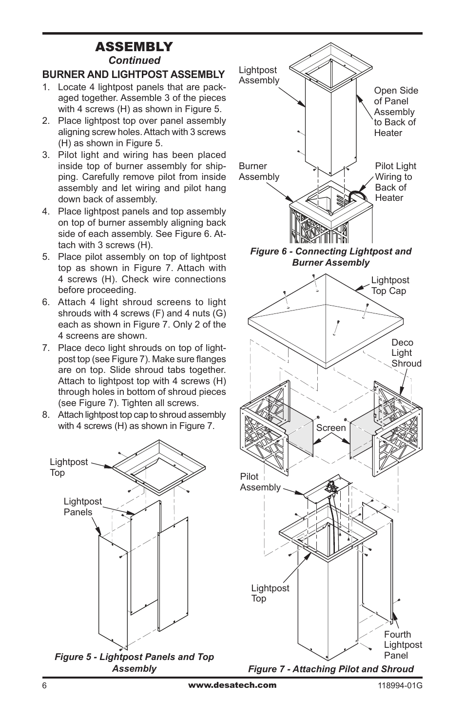 Assembly | Desa TD100 User Manual | Page 6 / 52